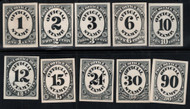 #O 47 - 56 P4 VF, proof on cardboard, bold color set!