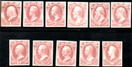 #O 83 - 93 P4 VF, proof on cardboard, vibrant color set!
