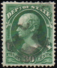 #O 66 VF, light cross roads cancel, vivid color!
