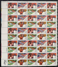 #C105a - C108c VF OG NH, 40c Olympic Air Mail Full Sheet of 50, post office fresh! STOCK PHOTO