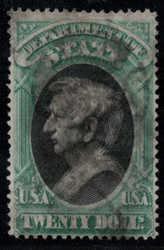 #O 71 F/VF, w/PF (08/06) CERT, nice cancel, with good centering, the $20 State Department stamps are rare used with only a few known. perforation fault,  SUPER!