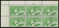 #RW24 F/VF OG NH, plate block of 6, nice color, Fresh!