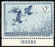 #RW22 F/VF OG H, plate number single