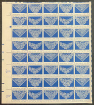 #2351 - 2354 VF/XF OG NH, 22c Lacemaking Full Sheet, vivid color, SELECT!