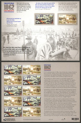 #4664 - 4665 VF NH, Forever 1862 Civil War Full Sheet, vivid colors! STOCK PHOTO