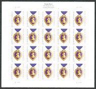 #4704b VF/XF NH, Forever Purple Heart Full Sheet, bold color, SELECT!