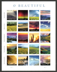#5298 VF NH, Forever O Beautiful Full Sheet, eye popping colors! STOCK PHOTO