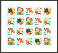 #5363 - 5366 VF/XF NH, Postcard Rate Coral Reefs Full Sheet, eye popping color, CHOICE!