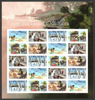 #5471 - 5474 VF/XF NH, Forever Enjoy the Great Outdoors Full Sheet, vivid colors, SELECT!