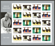 #5594 - 5597 VF/XF NH, Forever Emilio Sanchez Full Sheet, bold colors, CHOICE!