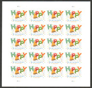 #5635 VF/XF NH, Forever Happy Birthday Full Sheet, vibrant colors, SELECT!