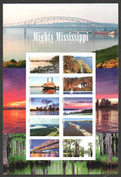 #5698a - j VF NH, Forever Mighty Mississippi Full Sheet, eye popping colors! STOCK PHOTO