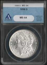 1898 Morgan Dollar ANACS MS-64