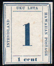 Hawaii #25 F/VF mint , no gum as normally seen, II-A-X, bold color!