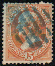 # 163 Fine+, blue grid cancel, nice!