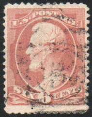 # 208 VF, light cancel, thin, neat stamp!