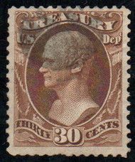 #O 81 F-VF, cork cancel, rich color!