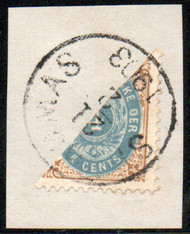 DWI #18a VF, town cancel, bisect, very neat! SEE PHOTO