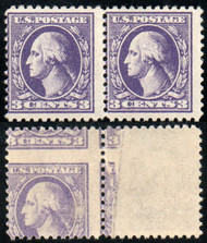 # 530b Fine+ OG NH, Pair, w/CROWE (10/24) CERT, printed on both sides,  VERY RARE and UNDERVALUED!