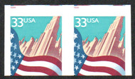 #3281a OG NH, Imperf and Miscut Pair, large date, very neat!