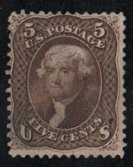 #  76 VF mint, no gum, tiny tear, value is for a no gum stamp, rich color!