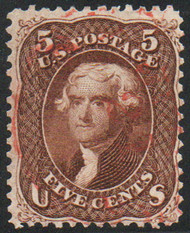 #  75 F-VF, orange cancel, neat!
