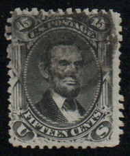 #  77 F-VF, cork cancel, rich color!
