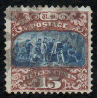 # 119 F-VF, light cork cancel, rich color!