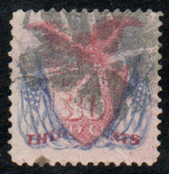 # 121 F-VF, fancy cork cancel, vivid color!