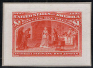# 241 P2 SUPERB, Roosevelt proof on backing card, super fresh, TOUGH TO FIND!