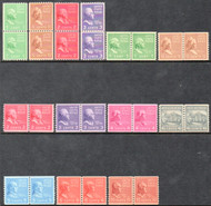 # 839 - 851 VF OG NH, Pairs, eye popping color set!