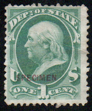 #O57xS Fine+ no gum as issued, crease, very neat!