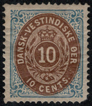 DWI #10c VF OG Hr, rich color!