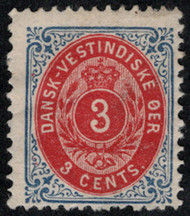 DWI #17 F-VF OG H, small thin, bold color!