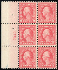 # 463 F-VF OG NH, Plate Block of 6, part of 467 error sheet, vibrant color!