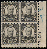 # 665 Fine+ OG NH, Plate Block of 4, bold color!