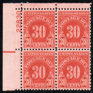 #J 85 F-VF OG NH, Plate Block of 4, post office fresh!