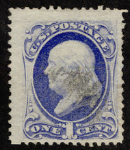 # 134 VF JUMBO, clear grill, super nice stamp, seldom seen so large, Select!