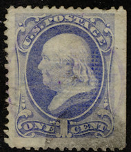 # 134A VF/XF JUMBO, straddle margin copy, I grill, nice stamp