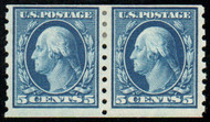 # 396 F-VF OG Hr, Pair, vivid color!