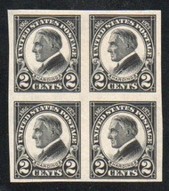 # 611 VF OG 2 H, 2 NH, Block of 4, small thin, rich color!