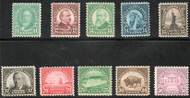 # 692 - 701 F-VF OG NH, eye popping color set, neat!