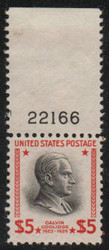 # 834 VF OG NH, Plate number single, large top, bold color!