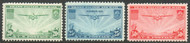 #C 20 - 22 VF OG NH, eye popping color set!