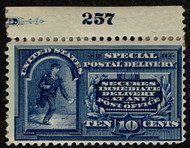 #E 5 VF OG Hr, plate number single, super fresh and nice!