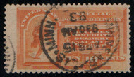 #E 3 F-VF, town cancel, bright color!