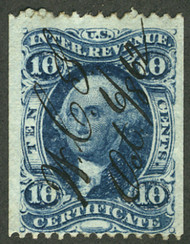 #R 33b F/VF+, wide large imperf margins, bold color,  SUPER SELECT!!  RARE STAMP!