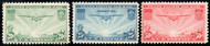 #C 20 - C 22 F-VF OG H, eye popping color set!
