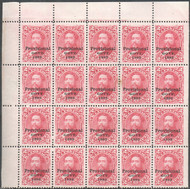 Hawaii #66 VF OG NH, Block of 20 w/ imprint at top and corner margin, no period after "govt", very rare!