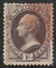 # 162 F-VF, orange cork cancel, nice!